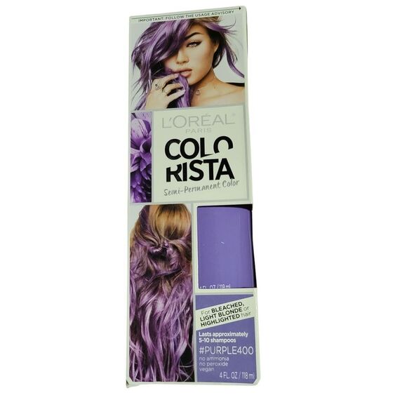 L'Oreal Paris Colorista Semi-Permanent Hair Color Purple - Picture 1 of 2